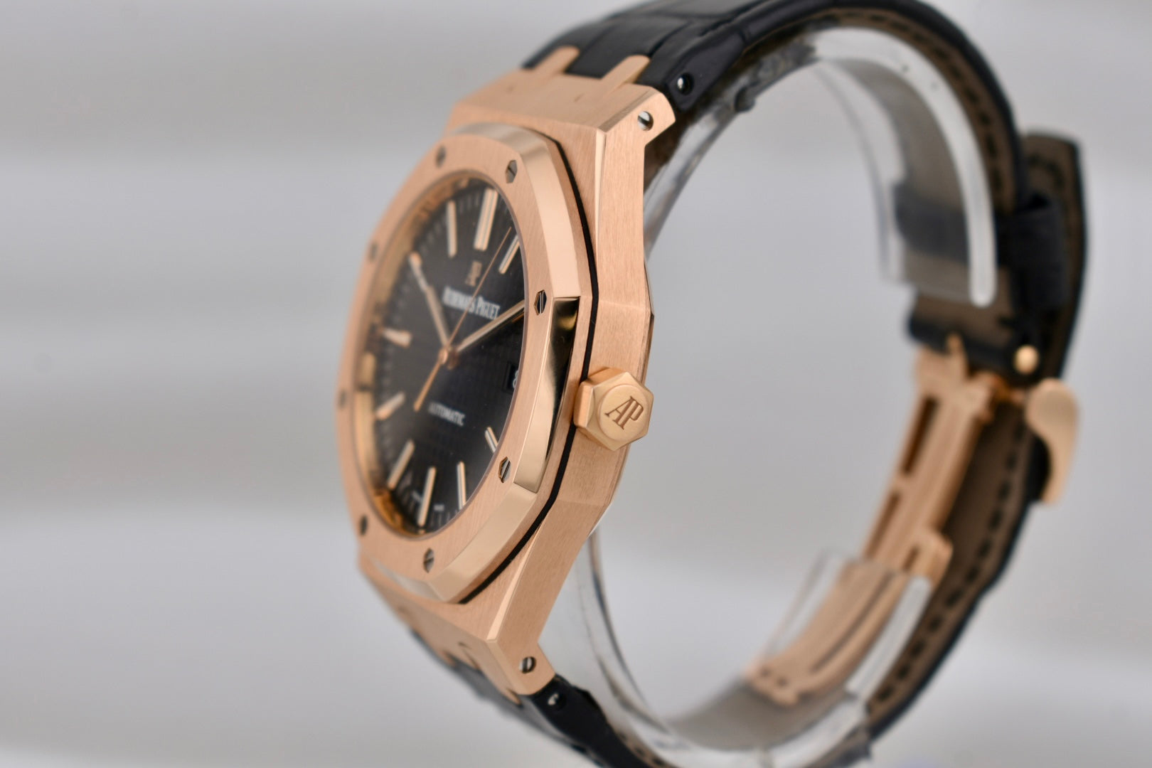 Audemars Piguet Royal Oak Selfwinding Black Dial Rose Gold 15400OR 2016