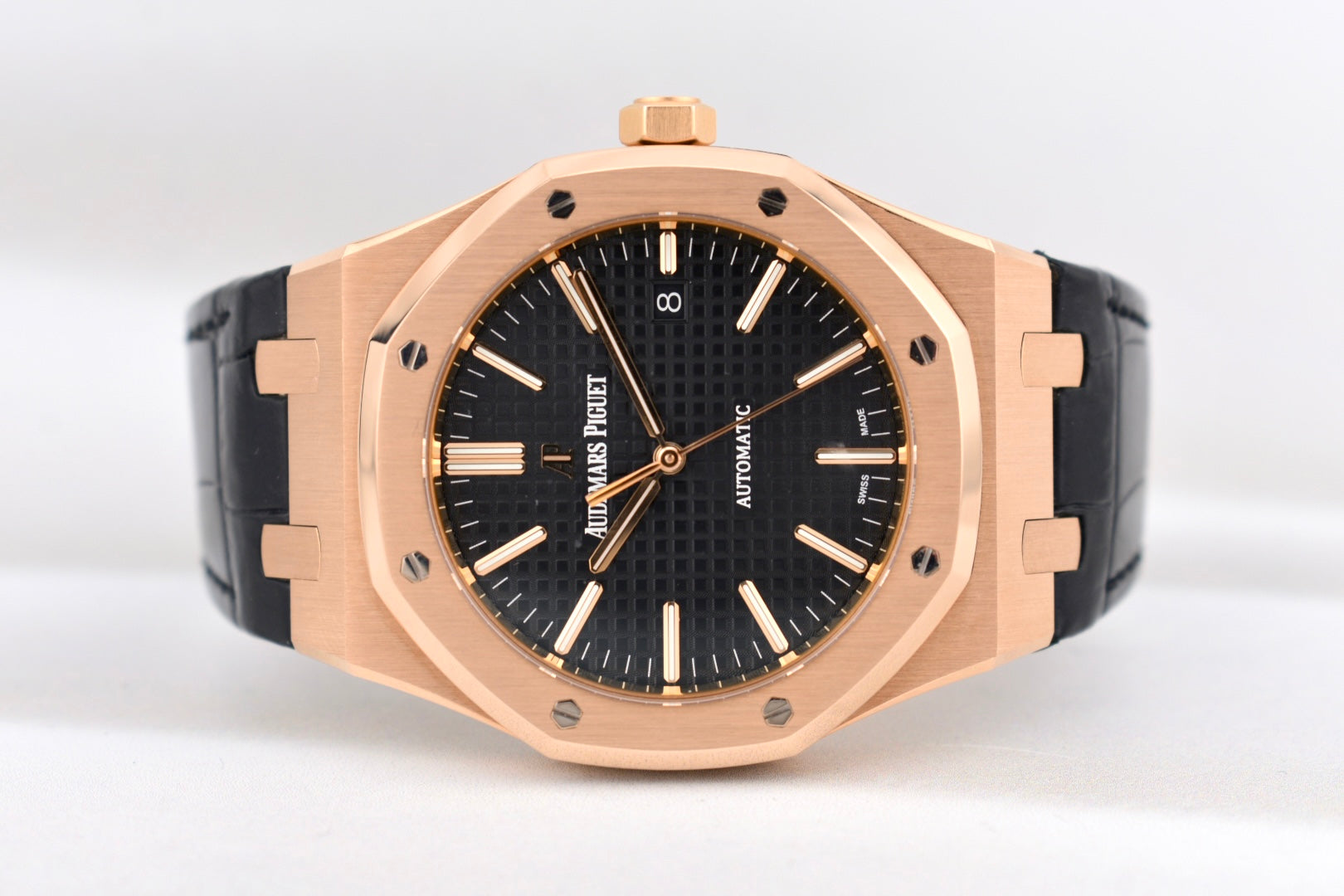 Audemars Piguet Royal Oak Selfwinding Black Dial Rose Gold 15400OR 2016