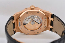 Audemars Piguet Royal Oak Selfwinding Black Dial Rose Gold 15400OR 2016