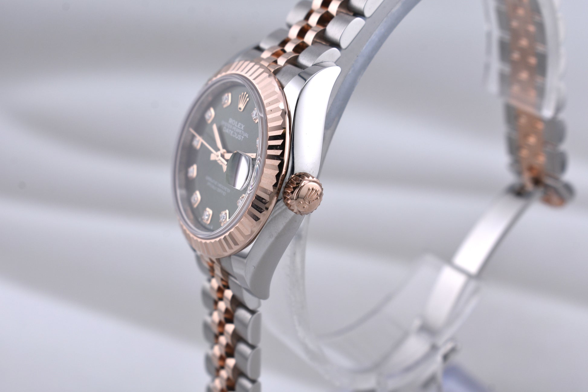 Rolex Lady Datejust 28 Two Tone Olive Diamond Dial 279171 2026