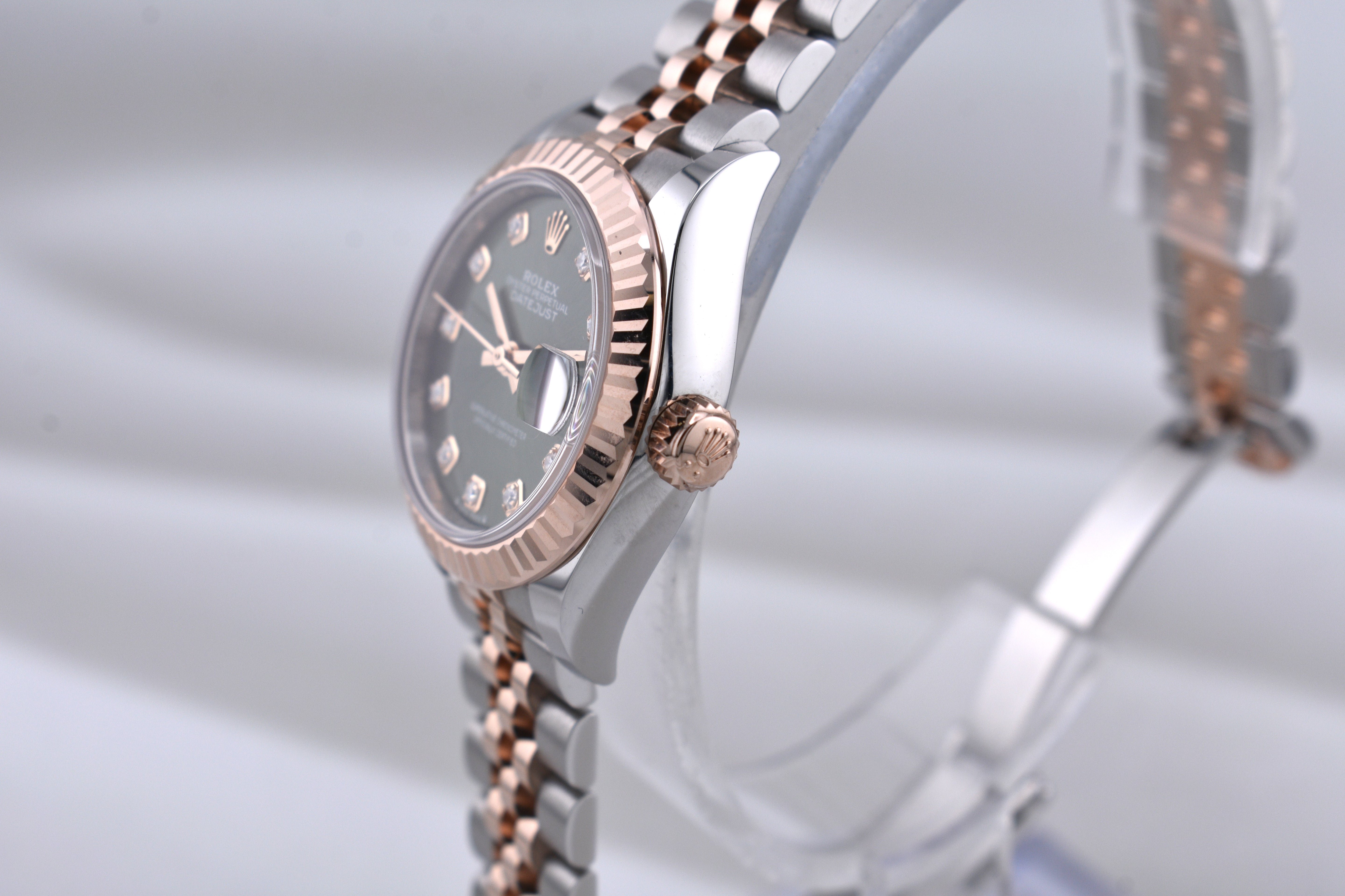 Rolex Lady Datejust 28 Two Tone Olive Diamond Dial 279171 2026