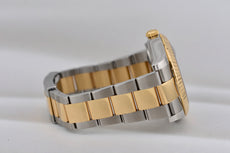 Rolex Datejust II Black Wimbledon Dial Two Tone Yellow Gold 116333 2014