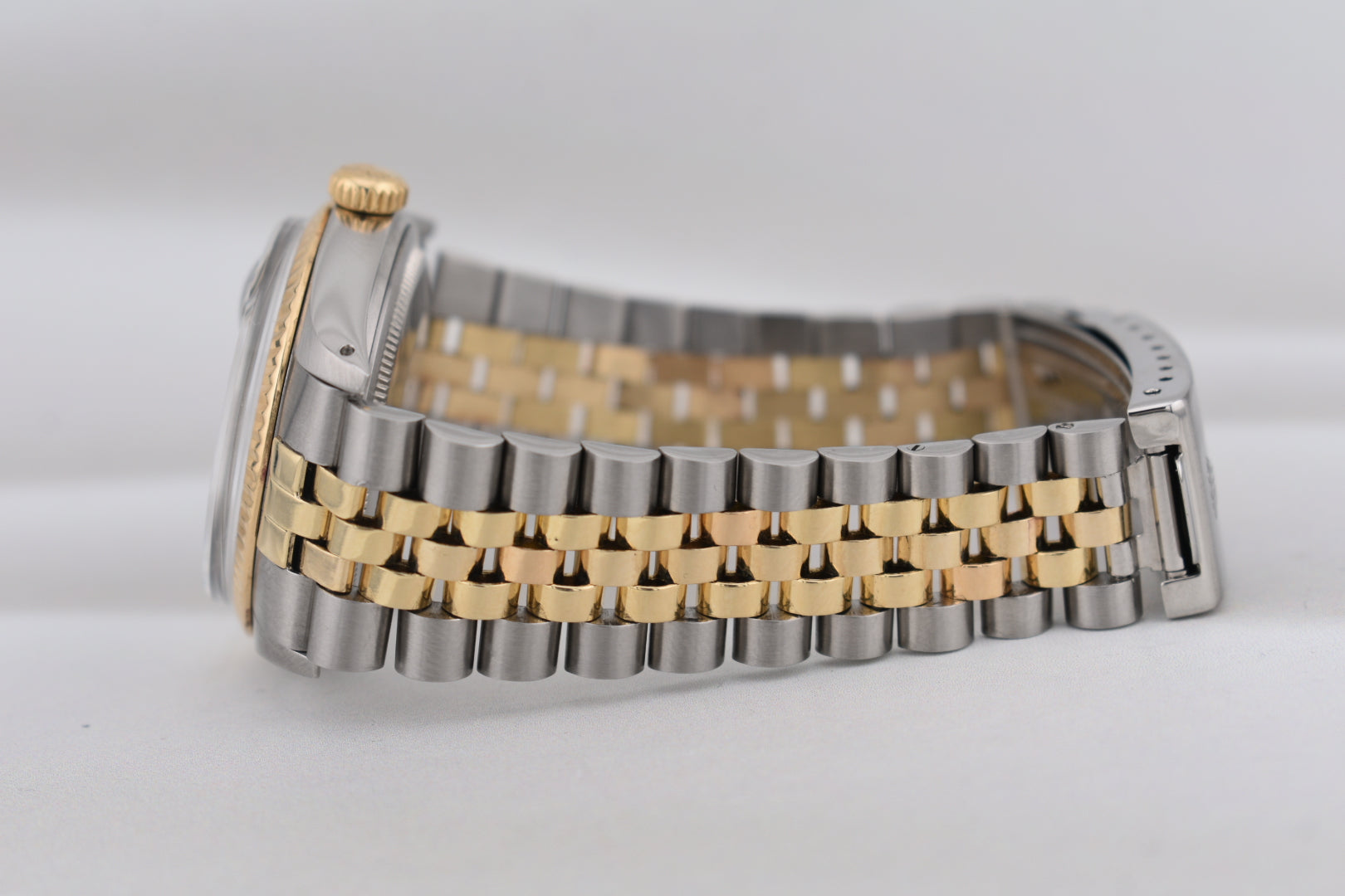 Rolex Datejust 36 Black Diamond Dial Two Tone Yellow Gold 16013 1982