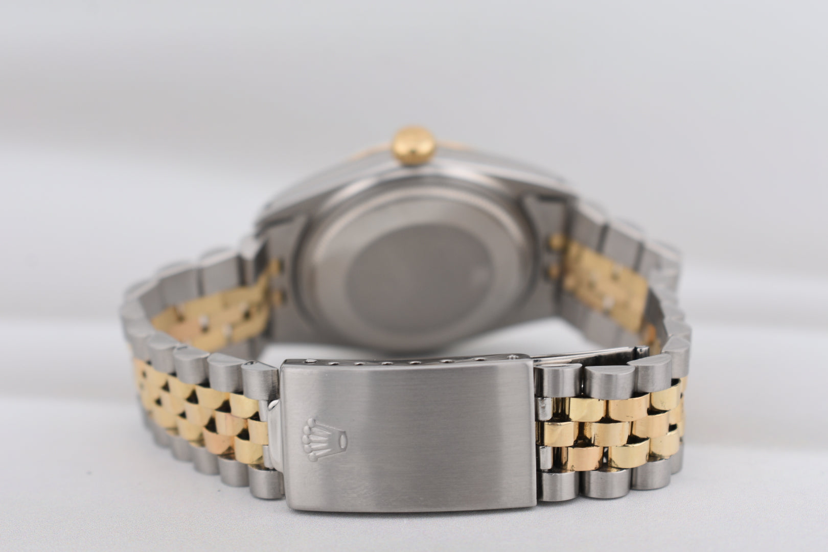 Rolex Datejust 36 Black Diamond Dial Two Tone Yellow Gold 16013 1982