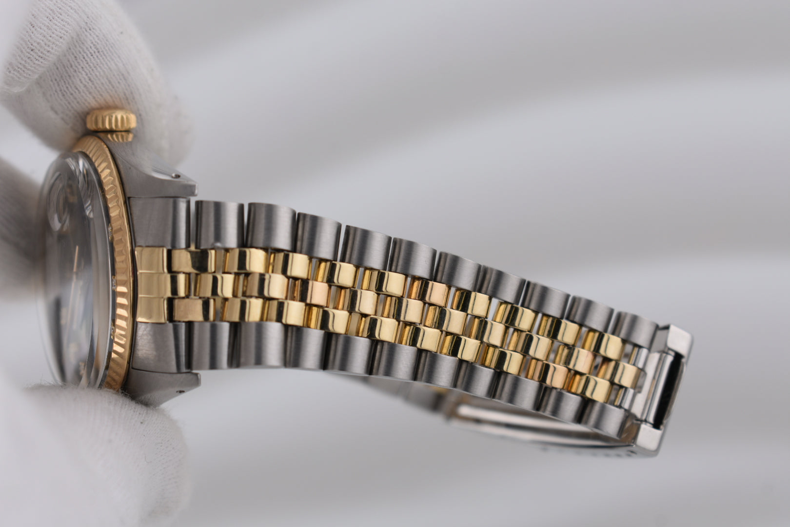 Rolex Datejust 36 Black Diamond Dial Two Tone Yellow Gold 16013 1982