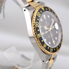 Rolex GMT Master II Two Tone Yellow Gold Black Dial 16713 2000