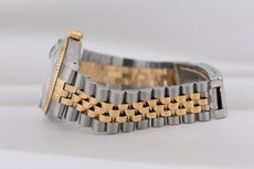 Rolex Datejust 36 Champagne Diamond Dial Two Tone Yellow Gold 16013 1986