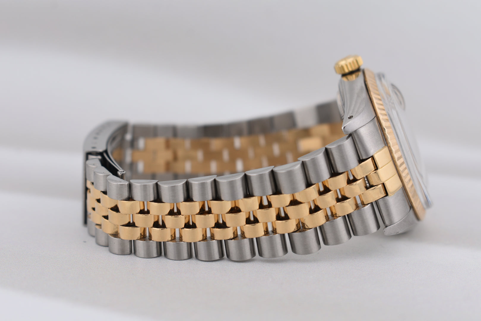 Rolex Datejust 36 Champagne Diamond Dial Two Tone Yellow Gold 16013 1986