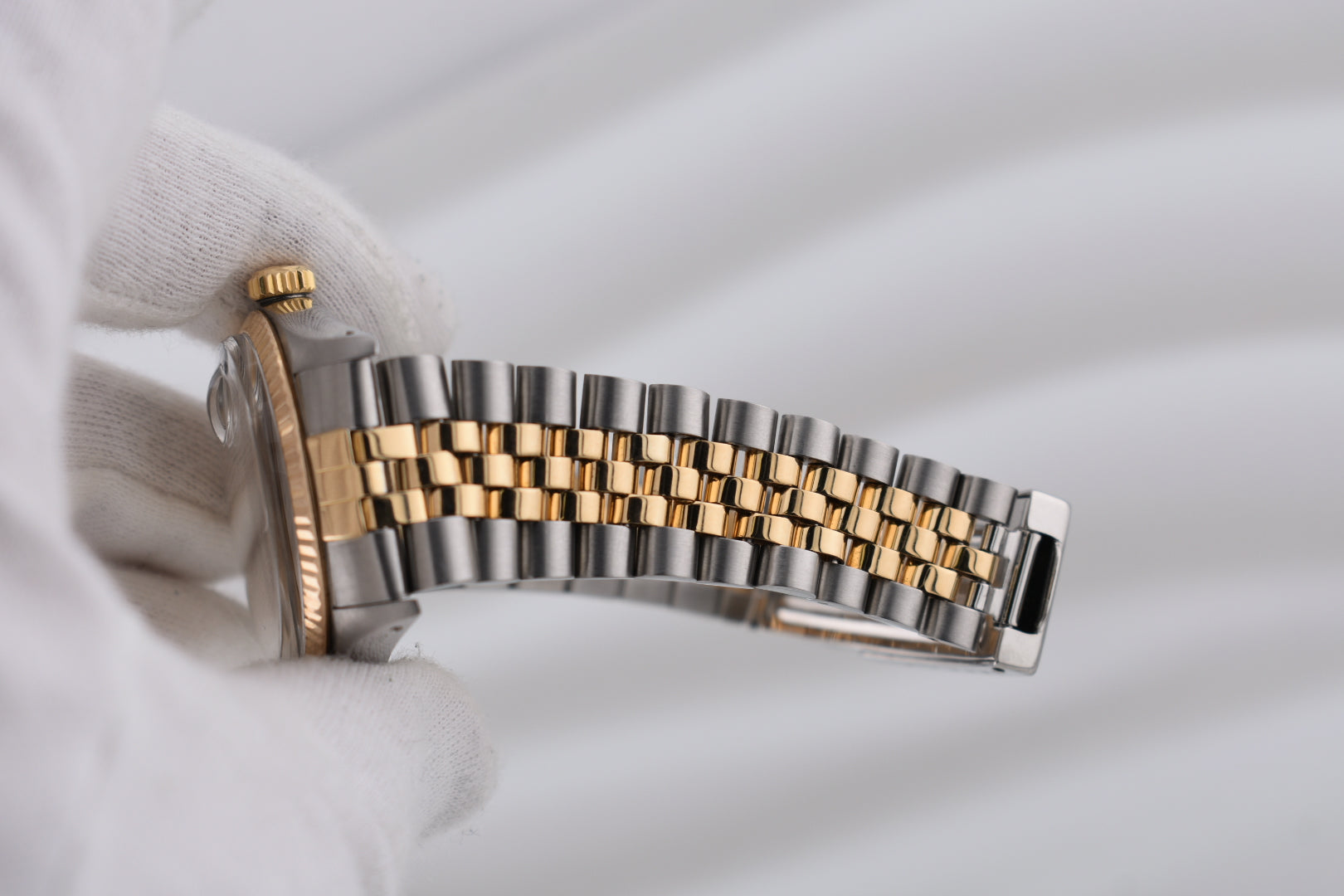Rolex Datejust 36 Champagne Diamond Dial Two Tone Yellow Gold 16013 1986