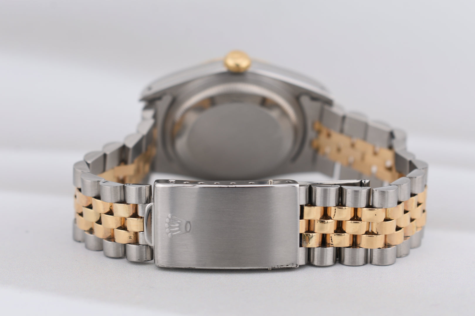 Rolex Datejust 36 Red Vignette Diamond Dial Two Tone Yellow Gold 16233 1989