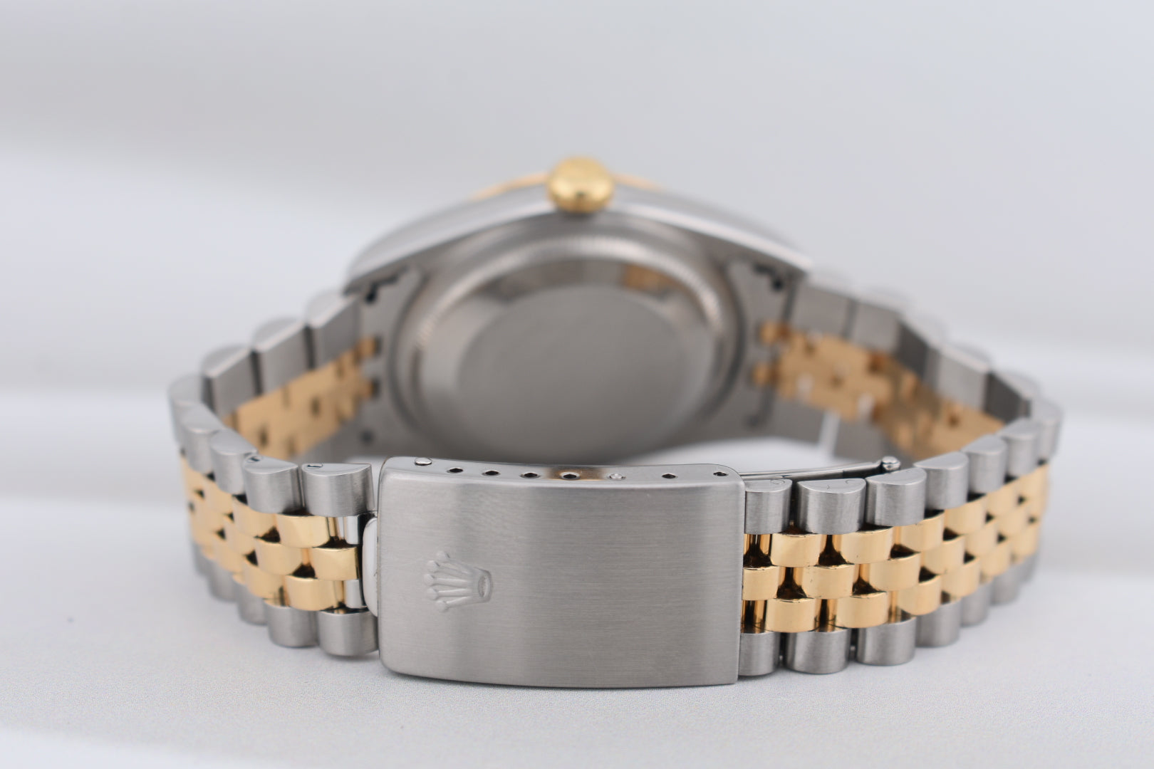 Rolex Datejust 36 Blue Vignette Diamond Dial Two Tone Yellow Gold 16233 1995