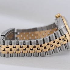 Rolex Datejust 36 Blue Vignette Diamond Dial Two Tone Yellow Gold 16233 1995