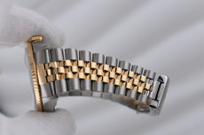 Rolex Datejust 36 Blue Vignette Diamond Dial Two Tone Yellow Gold 16233 1995