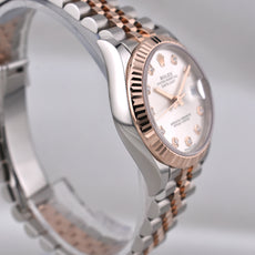 Rolex Datejust 31 Two Tone Rose Gold Silver Diamond Dial 278271 2026