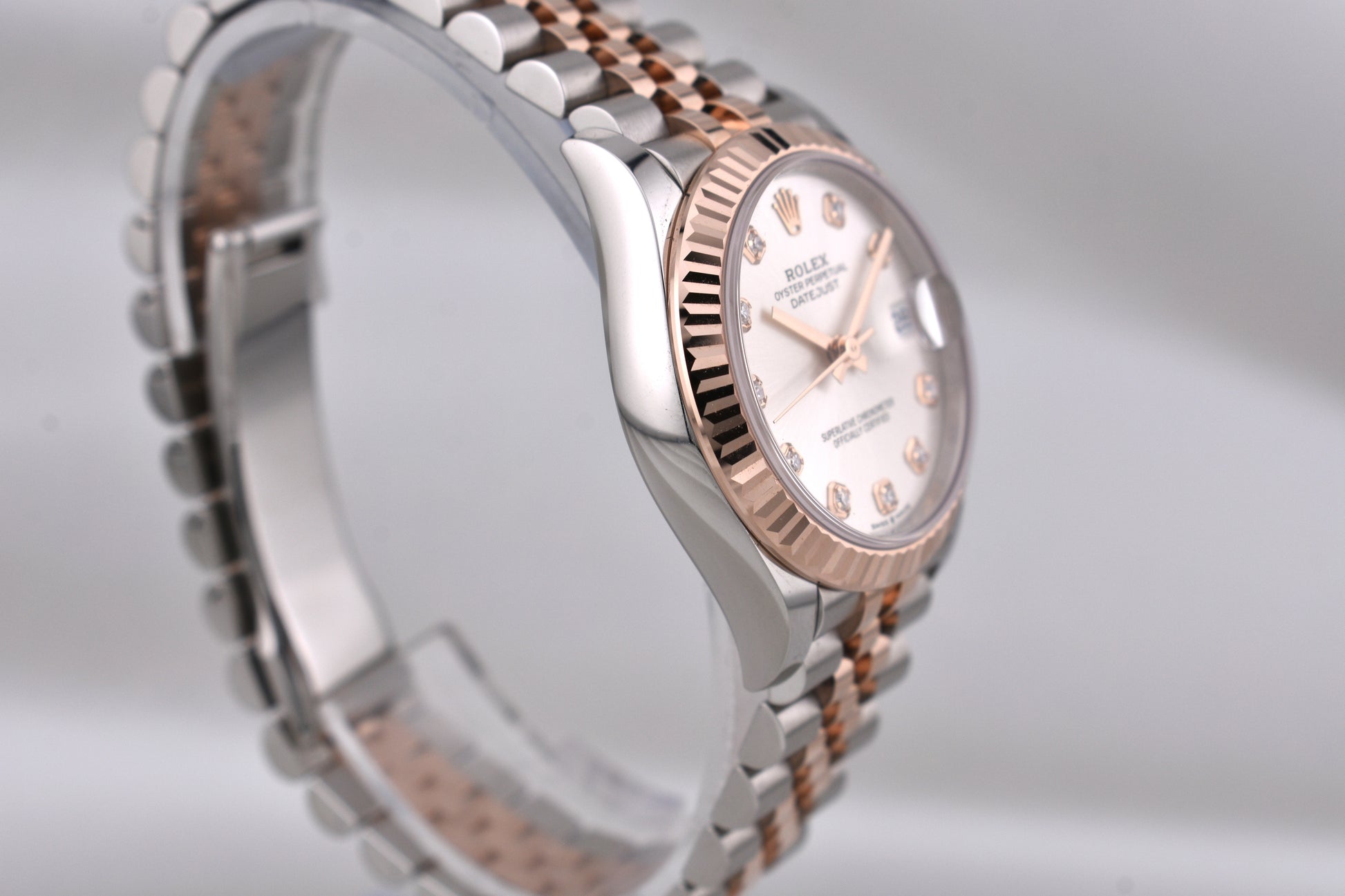 Rolex Datejust 31 Two Tone Rose Gold Silver Diamond Dial 278271 2026