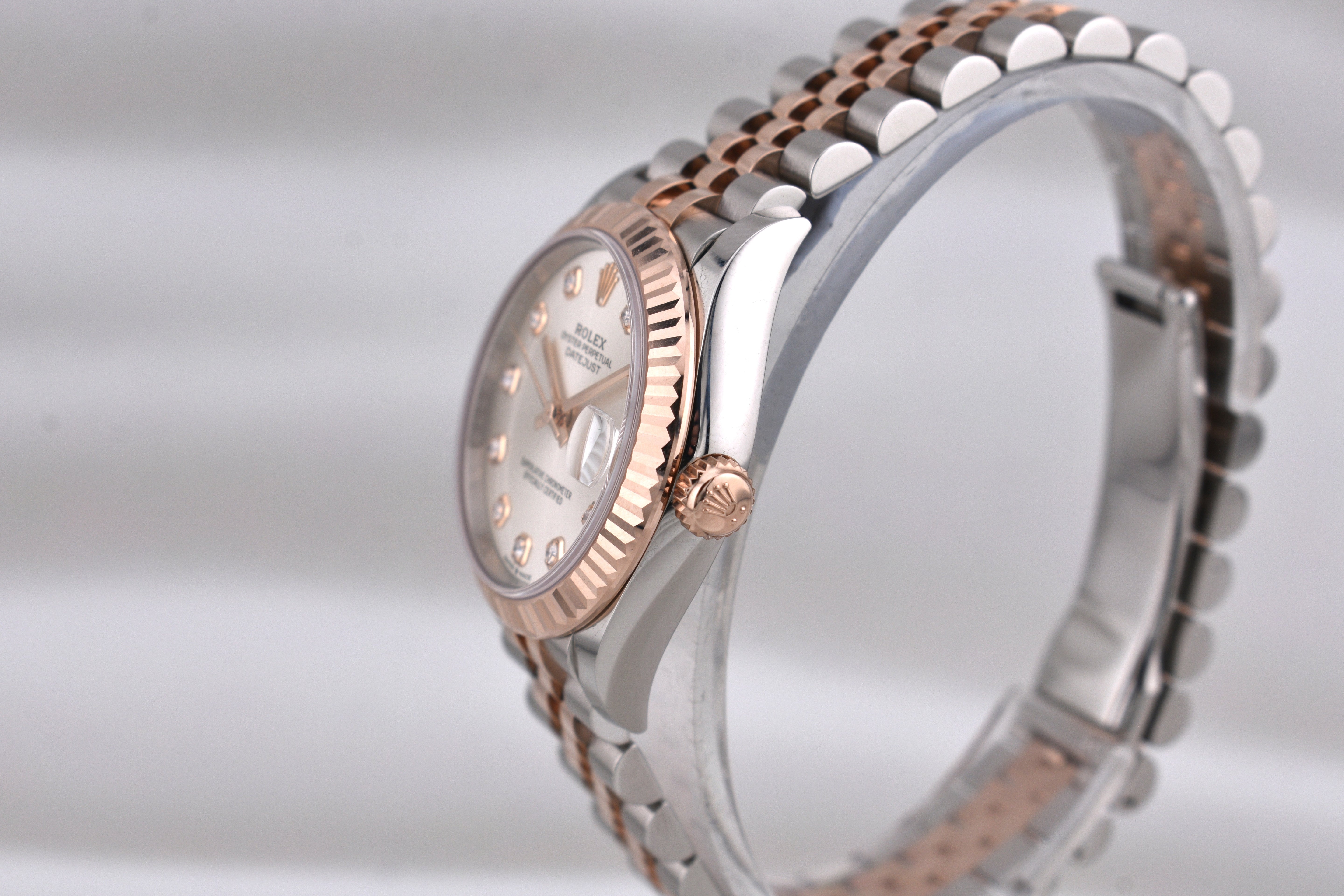 Rolex Datejust 31 Two Tone Rose Gold Silver Diamond Dial 278271 2026