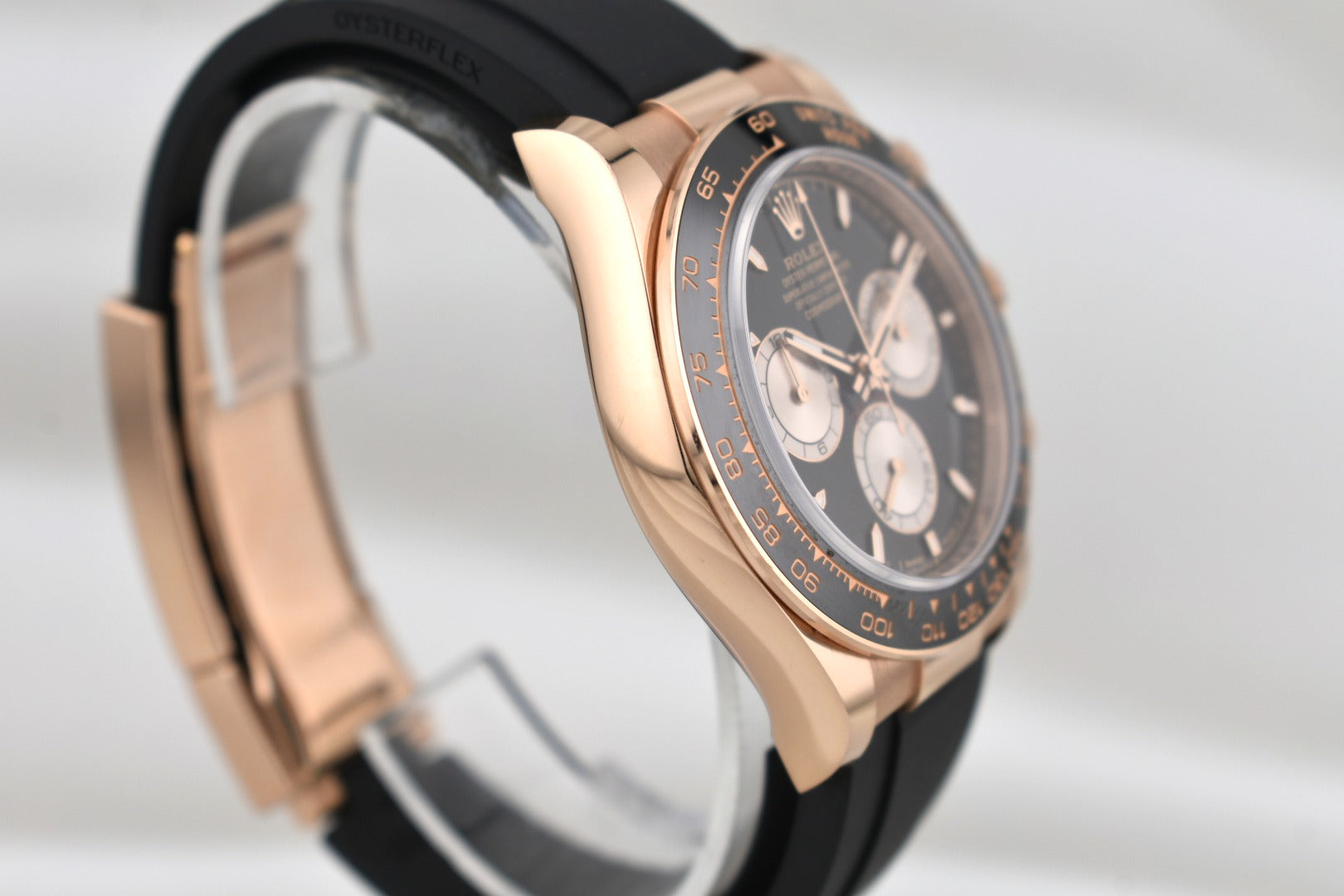 Rolex Cosmograph Daytona Black Dial Rose Gold Oysterflex 126515LN 2024