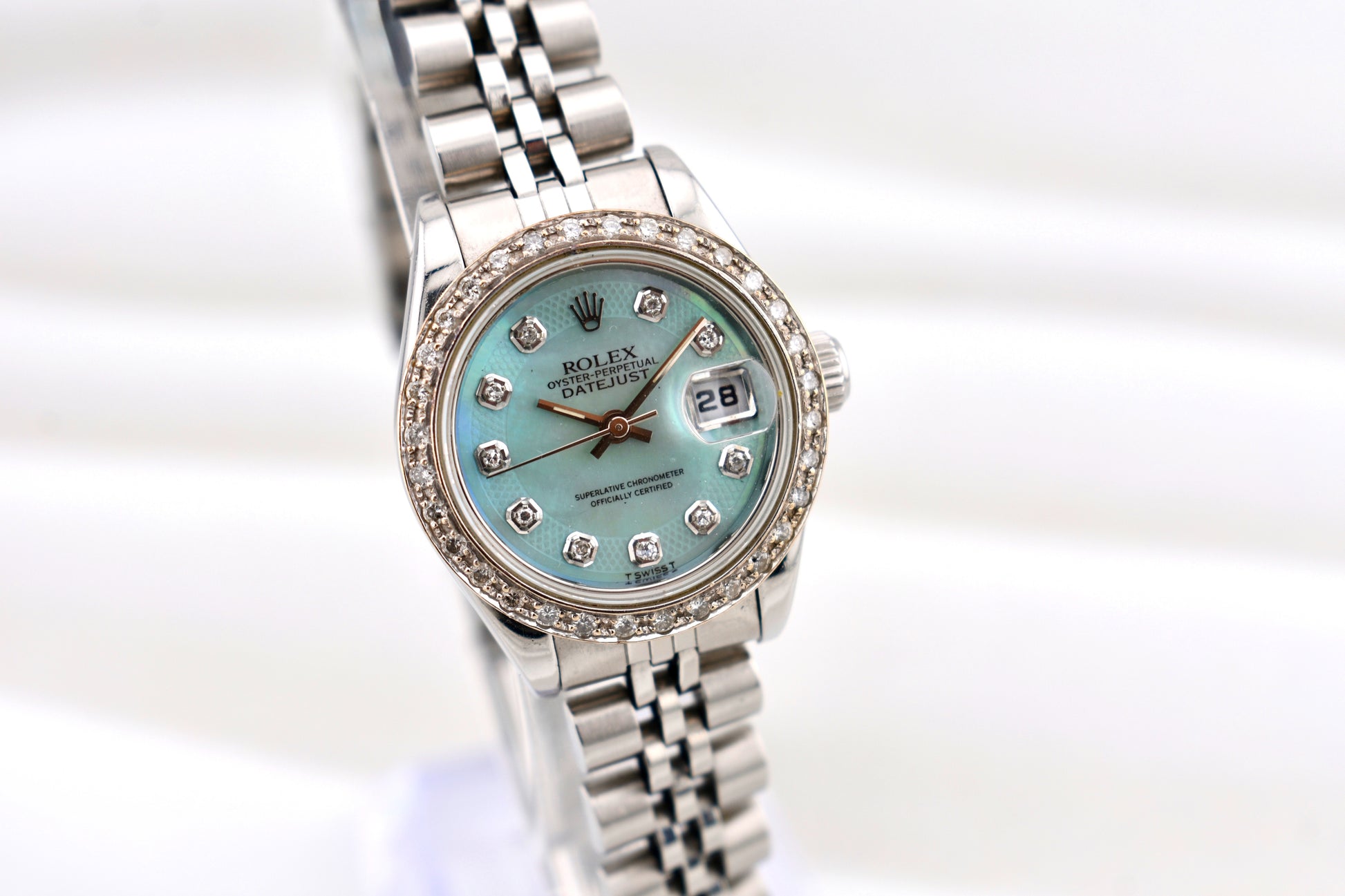 Rolex Lady Datejust 26 Ice Blue Diamond Dial 69174 1987
