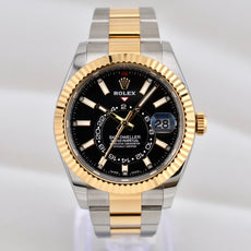 Rolex Sky Dweller Two Tone Yellow Gold Black Dial 326933 2022