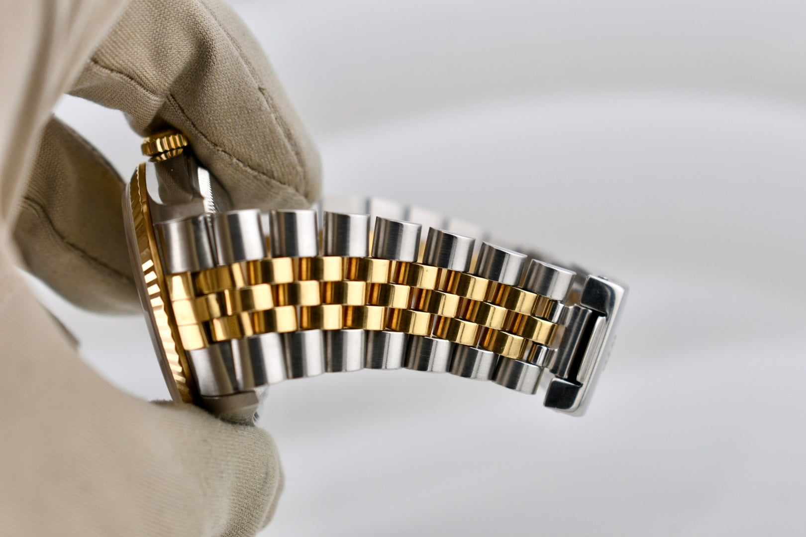 Rolex Datejust 36 Two Tone Yellow Gold White Roman Dial 16233 2000
