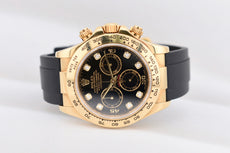 Rolex Cosmograph Daytona Black Diamond Dial Yellow Gold 116518 2001