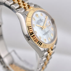 Rolex Datejust 31 Two Tone Yellow Gold Mother of Pearl Diamond Dial 278273 2025