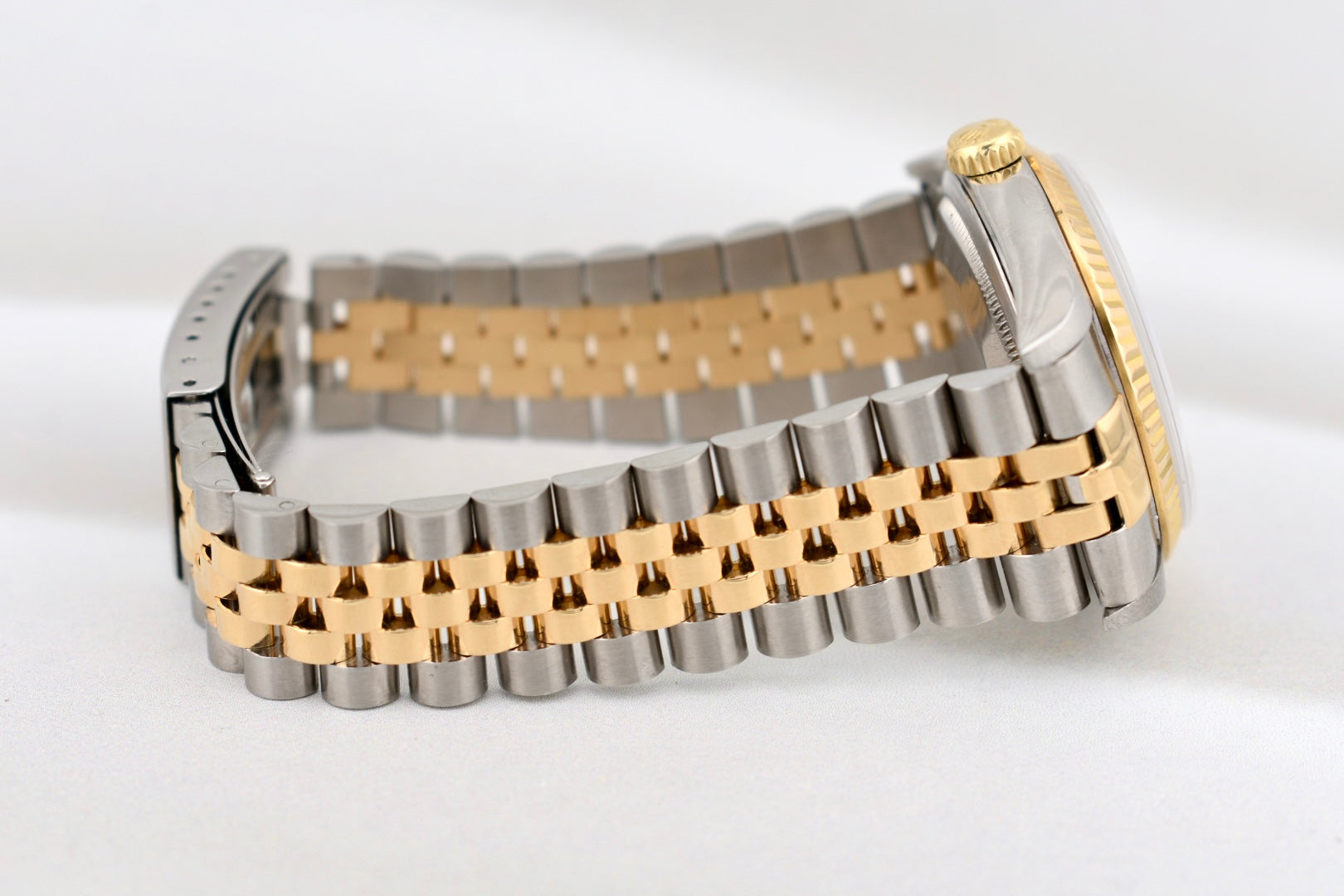 Rolex Datejust 36 Two Tone Yellow Gold Blue Vignette Diamond Dial 16233 1996