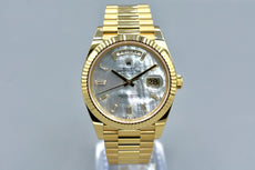 Rolex Day Date 40 Yellow Gold Mother of Pearl Baguette Diamond Markers 228238 2025