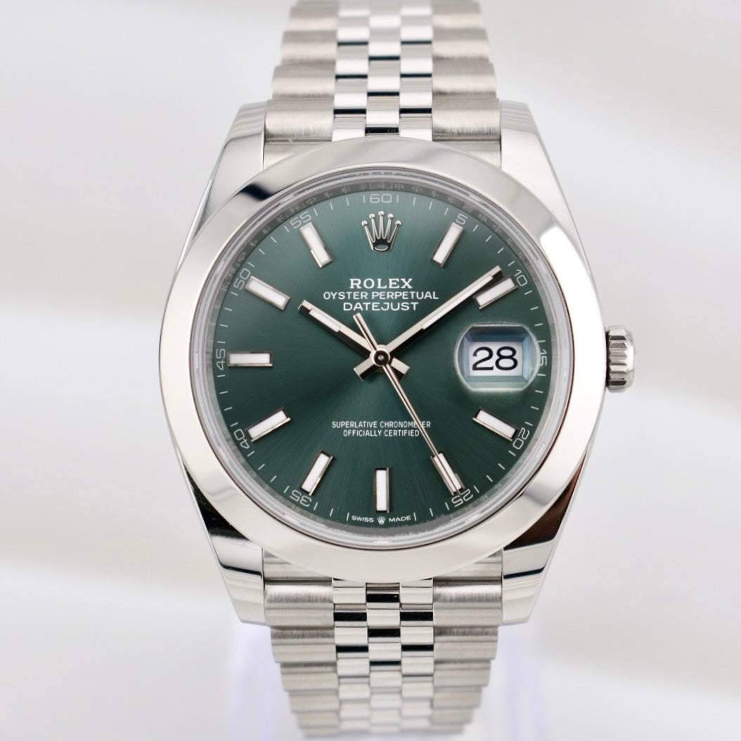 Rolex Datejust 41 Mint Green Index Dial 126300 2025