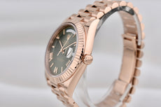 Rolex Day Date 40 Rose Gold Olive Green Dial 228235 2025