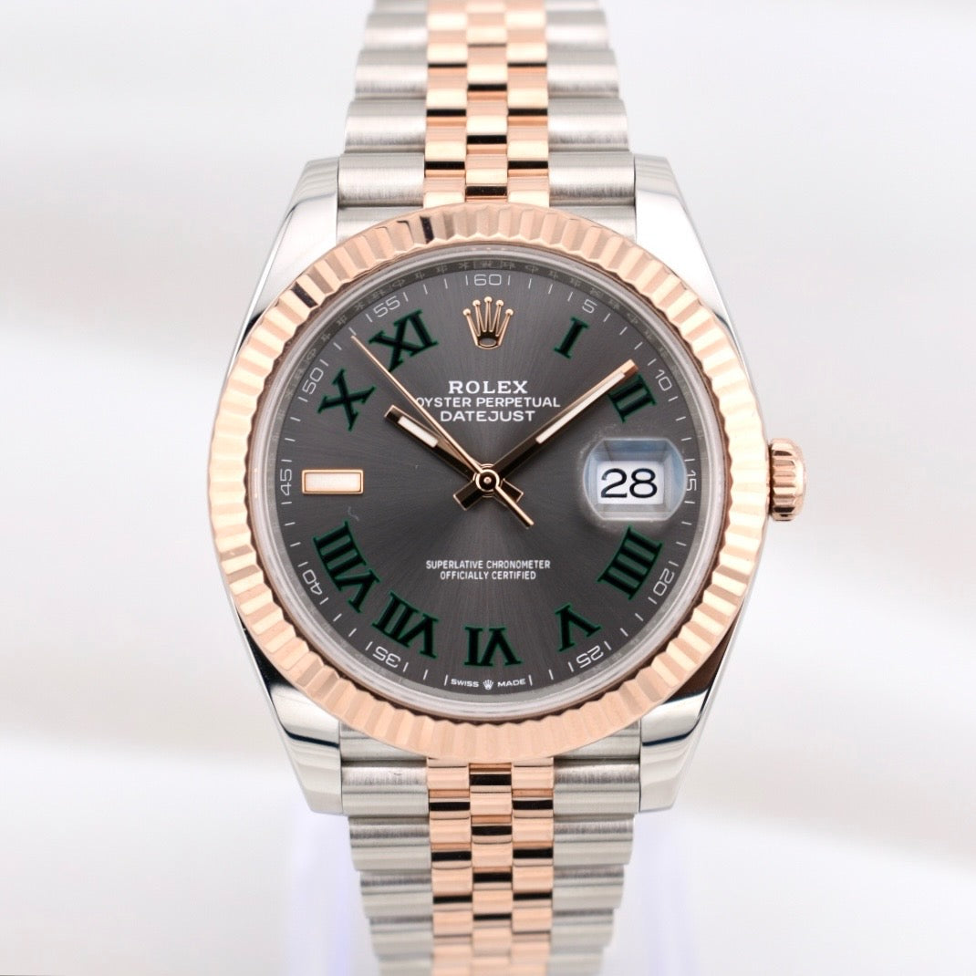 Rolex Datejust 41 Two Tone Everose Gold Wimbledon Dial 126331 2024