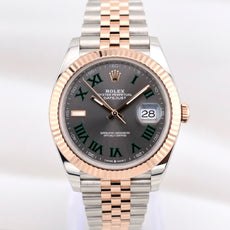Rolex Datejust 41 Two Tone Everose Gold Wimbledon Dial 126331 2024