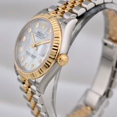 Rolex Datejust 31 Two Tone Yellow Gold Mother of Pearl Diamond Dial 278273 2025