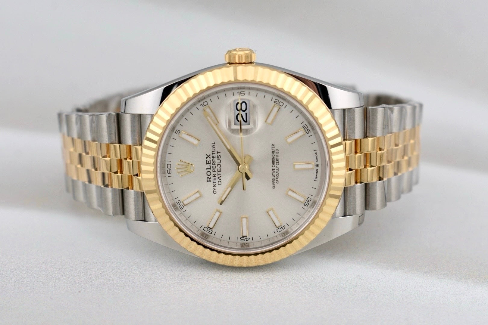 Rolex Datejust 41 Two Tone Yellow Gold Silver Dial 126333 2025