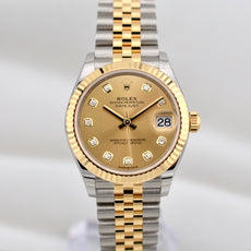 Rolex Datejust 31 Two Tone Yellow Gold Champagne Diamond Dial 278273 2025