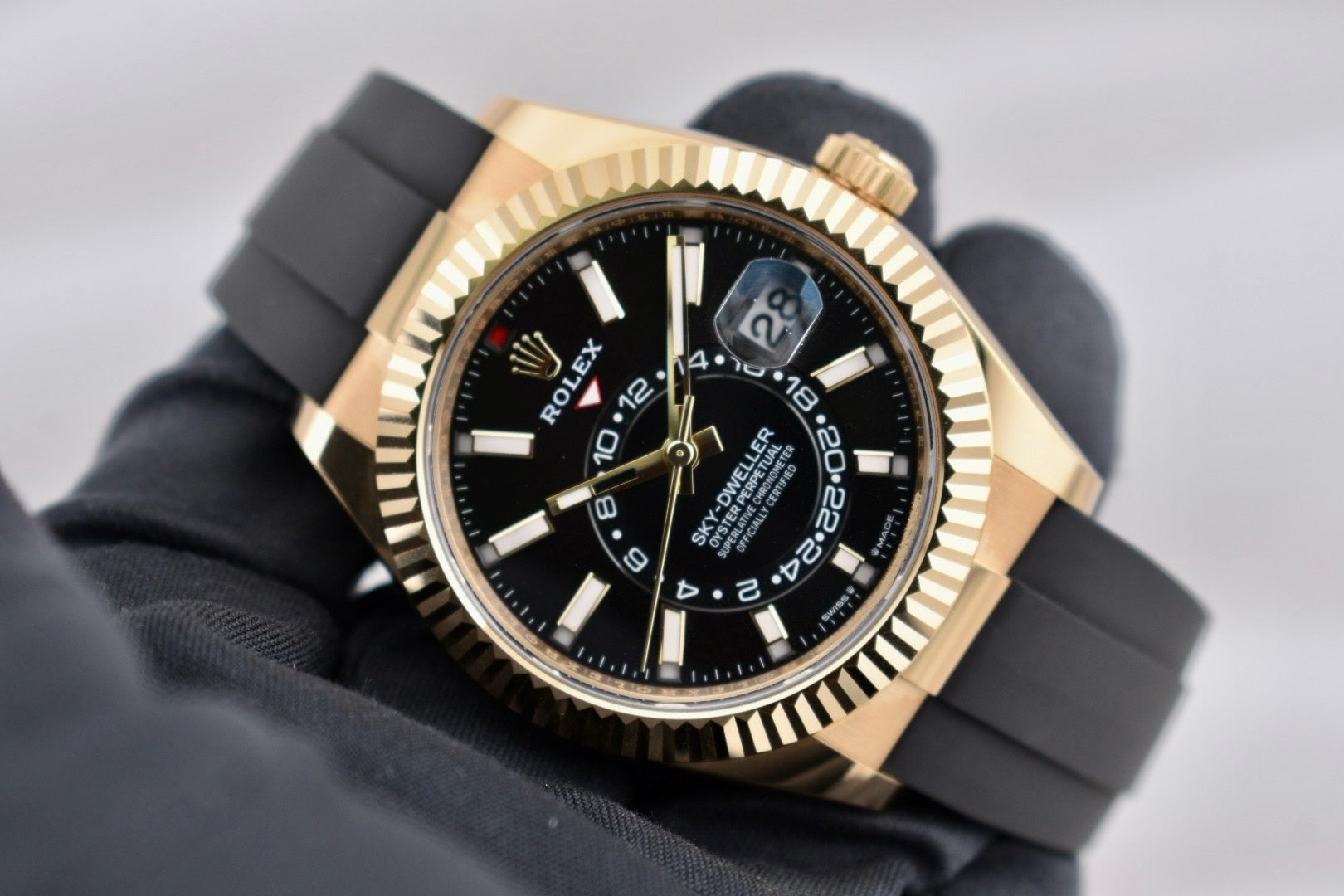 Rolex Sky Dweller Yellow Gold Oysterflex Black Dial 336238 2025