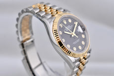 Rolex Datejust 36 Black Diamond Dial Two Tone Yellow Gold 126233 2025