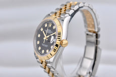 Rolex Datejust 36 Black Diamond Dial Two Tone Yellow Gold 126233 2025