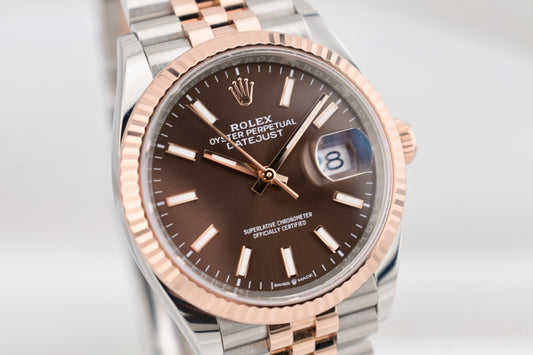 Rolex Datejust 36 Chocolate Dial Two Tone Everose Gold 126231 2024