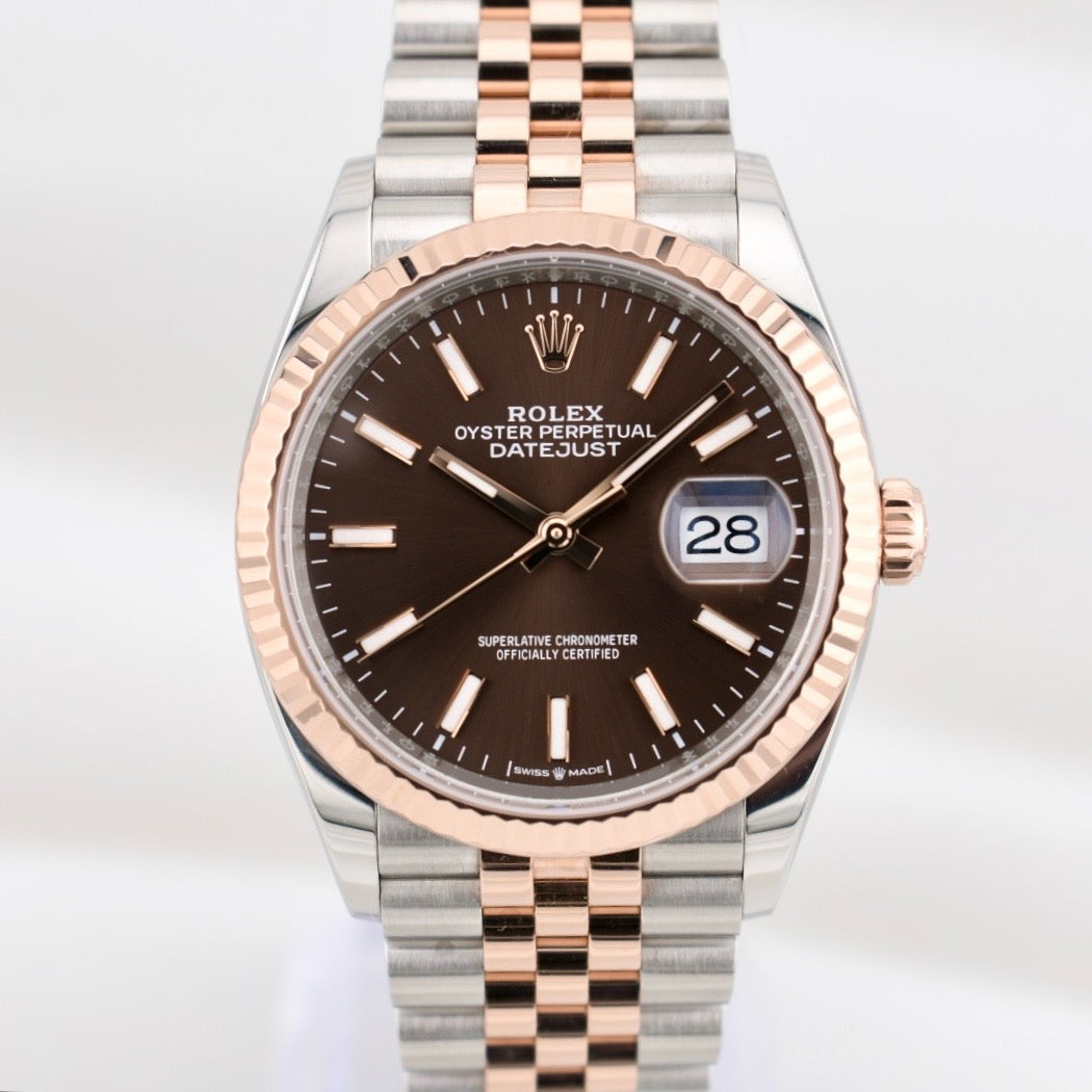 Rolex Datejust 36 Chocolate Dial Two Tone Everose Gold 126231 2024