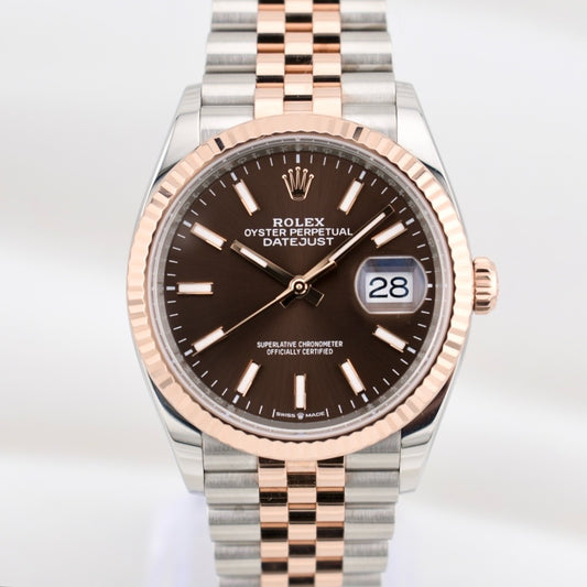 Rolex Datejust 36 Chocolate Dial Two Tone Everose Gold 126231 2024