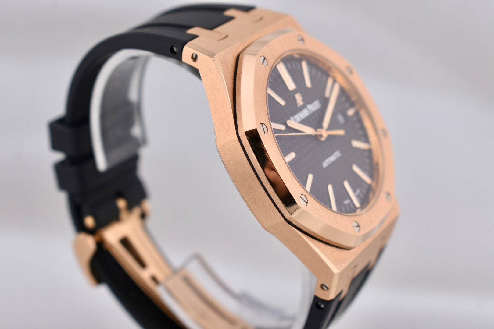 Audemars Piguet Royal Oak Selfwinding Black Dial Rose Gold 15400OR 2016