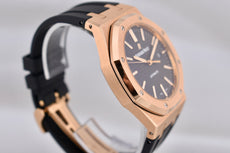 Audemars Piguet Royal Oak Selfwinding Black Dial Rose Gold 15400OR 2016