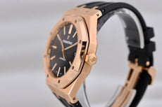 Audemars Piguet Royal Oak Selfwinding Black Dial Rose Gold 15400OR 2016