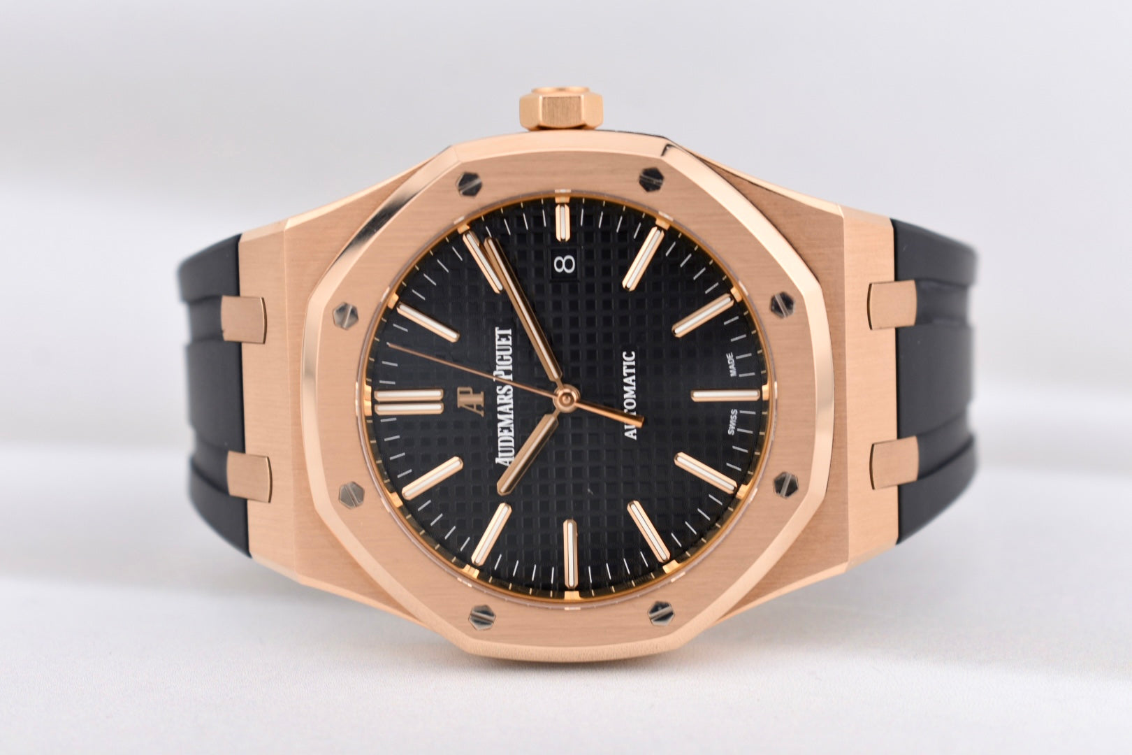 Audemars Piguet Royal Oak Selfwinding Black Dial Rose Gold 15400OR 2016