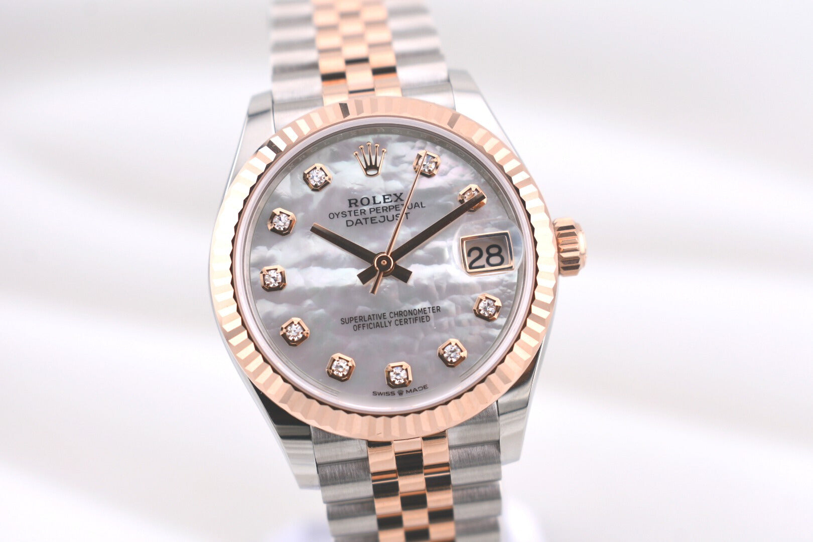 Rolex Datejust 31 Mother of Pearl Diamond Dial Two Tone Rose Gold 278271 2025
