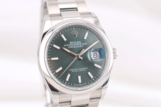 Rolex Datejust 36 Mint Green Dial 126200 2025