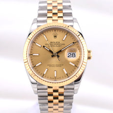 Rolex Datejust 36 Two Tone Champagne Index Dial 126233 2025