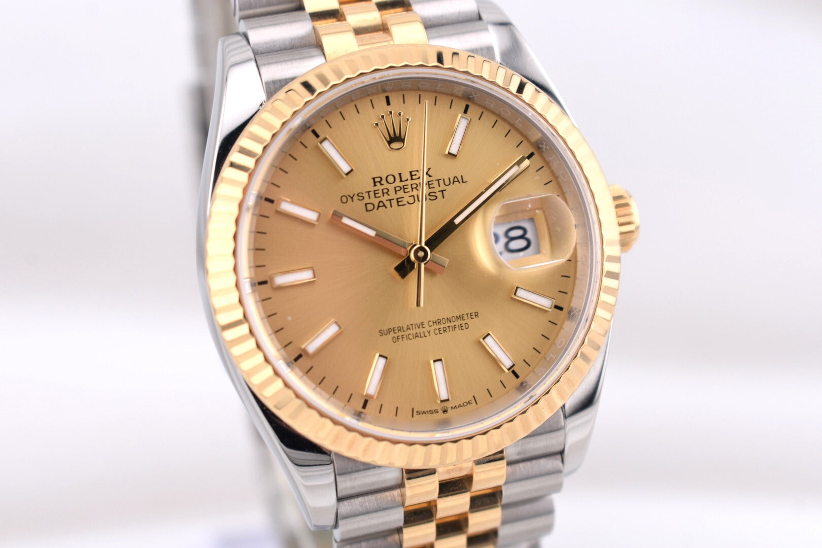 Rolex Datejust 36 Two Tone Champagne Index Dial 126233 2025
