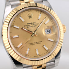 Rolex Datejust 41 Two Tone Champagne Index Dial 126333 2026
